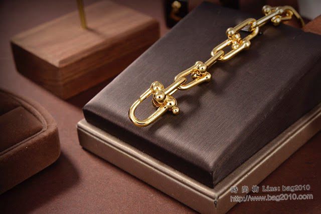 Tiffany飾品 蒂芙尼女士專櫃爆款HardWear鏈環手鏈 Tiffany關節U型手鏈  zgt1689